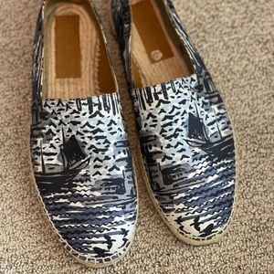 *SOLD* Burberry Espadrilles Blue Canvas